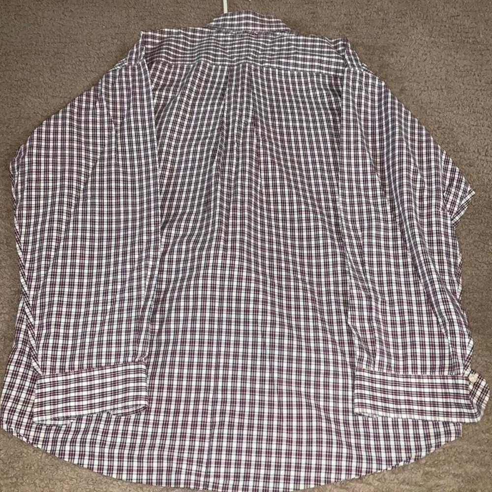 Mens Tommy Hilfiger red & white plaid button-up shirt Size L - Picture 4 of 7
